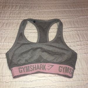 Medium gymshark Flex sports bra in grey/pink